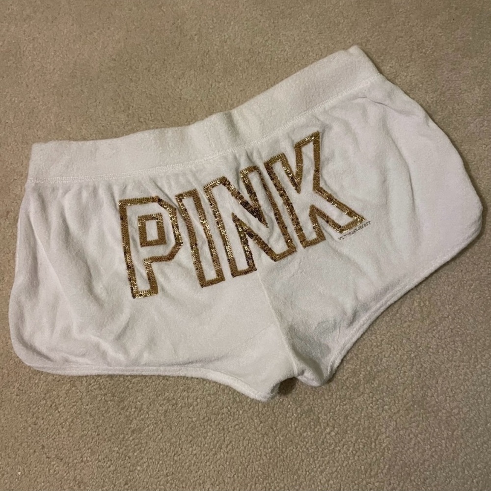 VS. PINK bling y2k terry shorts-large EUC
